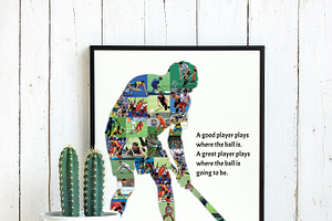 Field Hockey man photo collage, a Templates & Theme by AIW SOLUTIONS