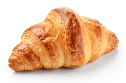 Fresh croissant isolated on white background. Generative AI, a Food & Drink Photo by AlyaAnd