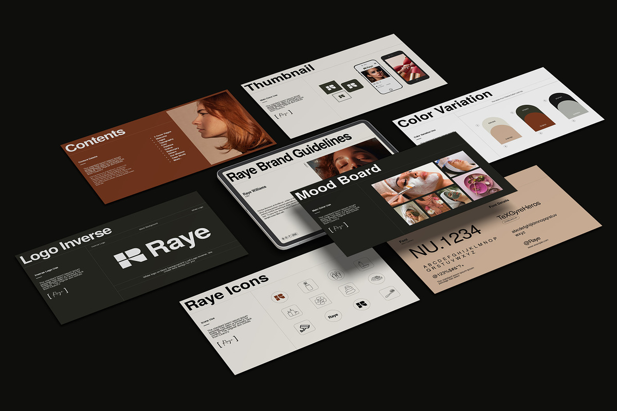 Raye Brand Guidelines Template, a Presentation Template by slidestock55 (Photo 13 of 13)