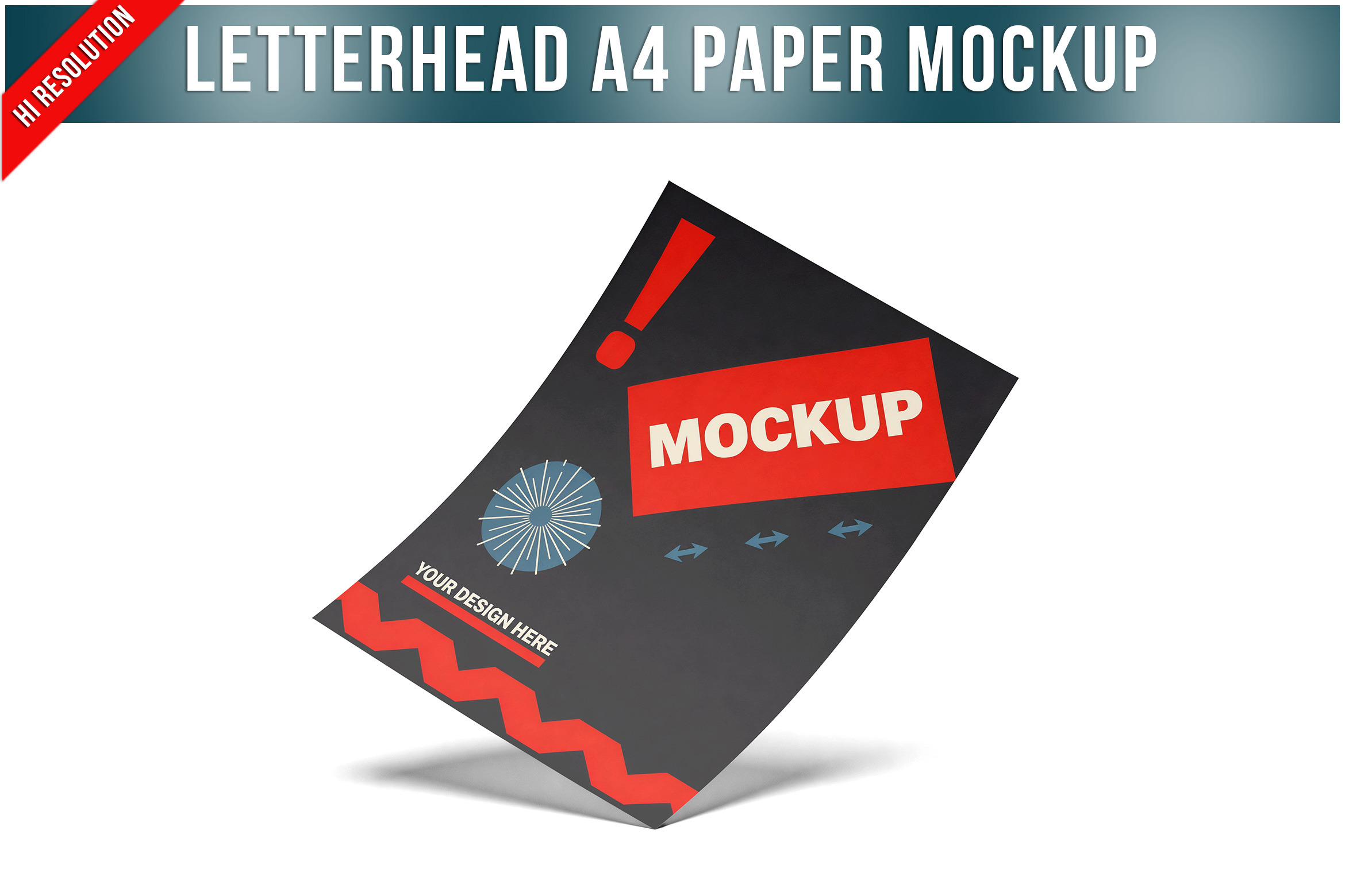 Letterhead A4 Paper Isometric An PSD, a Product Mockup by Bruno's Shop
