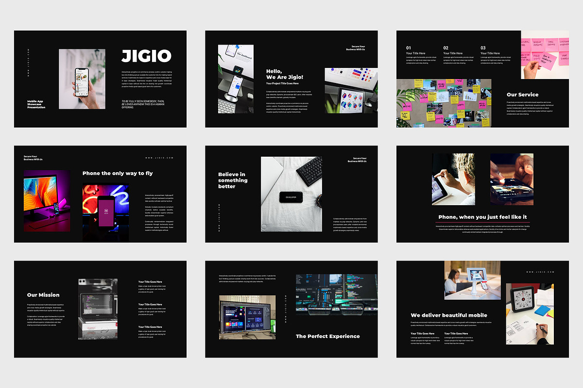 Jigio : App Showcase Powerpoint, a Presentation Template by Punkl Camp (Photo 6 of 9)