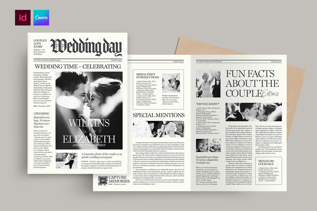 Wedding Newspaper Program, a Brochure Template by BrandPacks (Photo 1 of 5)