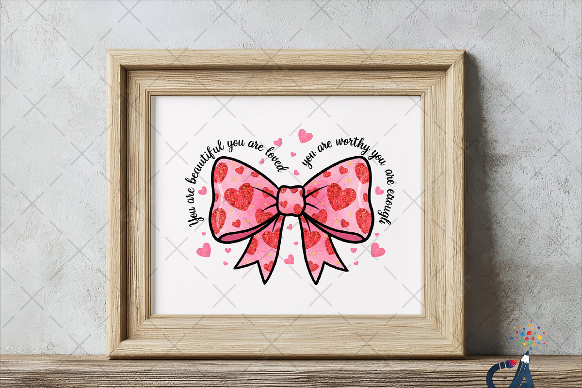 Watercolor Glitter Pink Bow PNG, an Illustration by Creative Art (Photo 4 of 6)