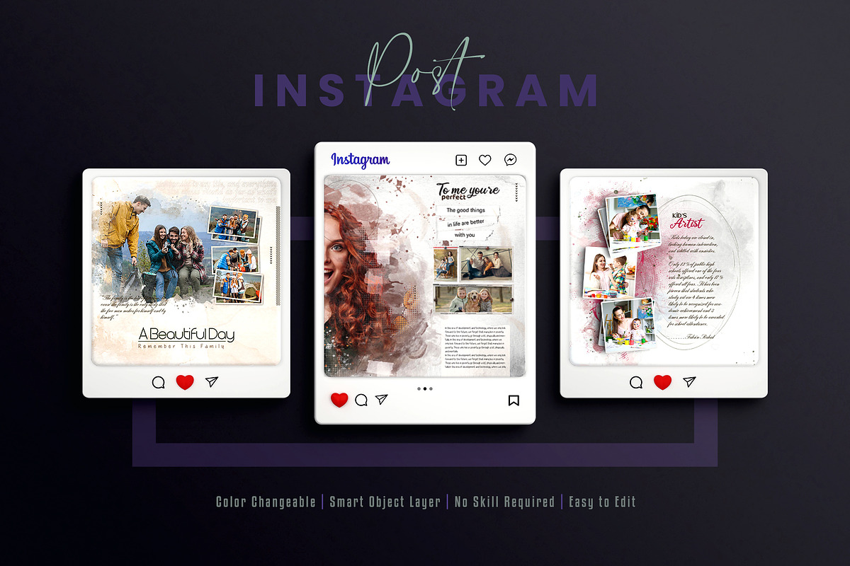 Photo Effect Social Media Post Set, a Social Media Template by Creative_View (Photo 5 of 8)