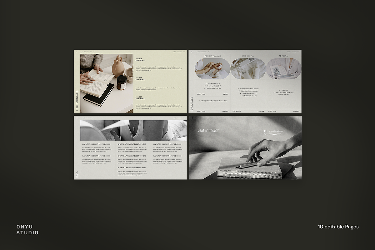 Blogger/Influencer Media Kit, a Presentation Template by ONYU Studio (Photo 3 of 5)
