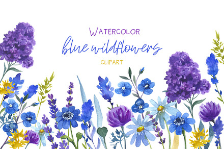 Watercolor clipart. Floral clipart