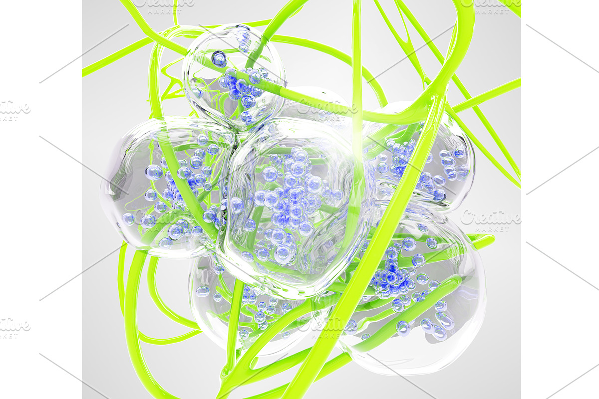 Medical microbiology 3d background, a Healthcare Illustration by Marozhkastudio