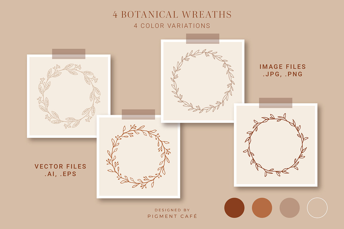 Floral Elements Curated Collection, a Decorative Illustration by Pigment Café (Photo 3 of 8)