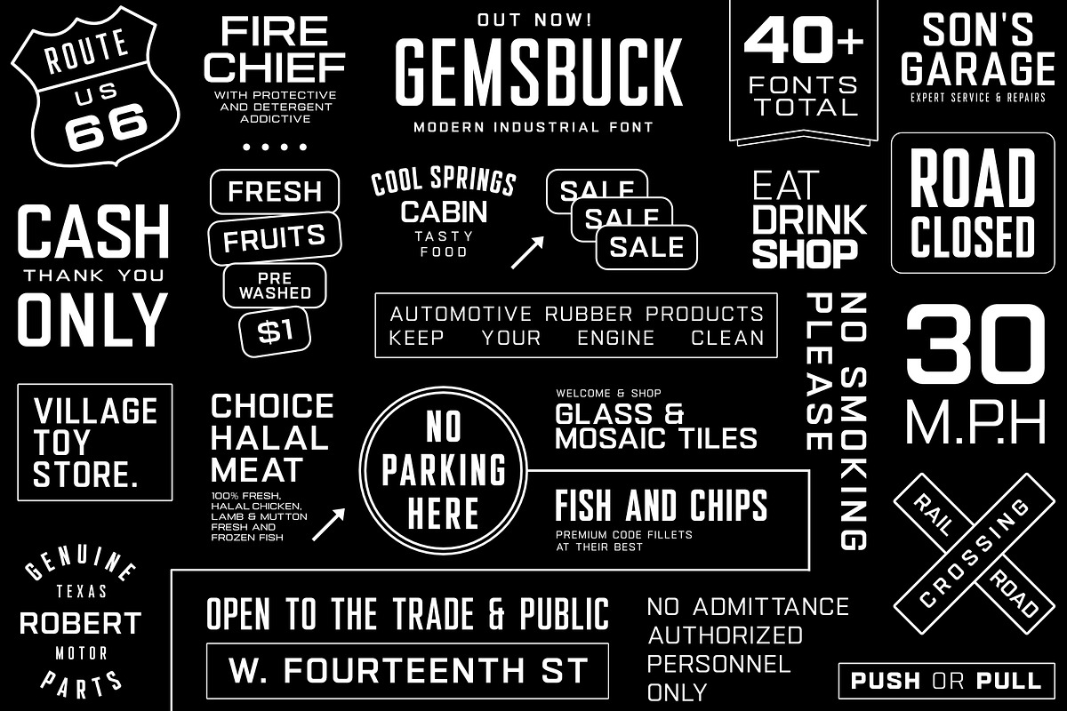 Gemsbuck Modern Vintage Font Family, a Sans Serif Font by Andika Fez (Photo 6 of 13)
