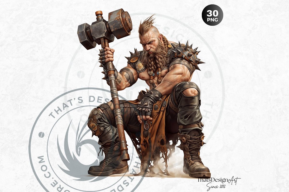 Wasteland Punk Character Clipart Set, a Decorative Illustration by ThatsDesignArt (Photo 6 of 10)