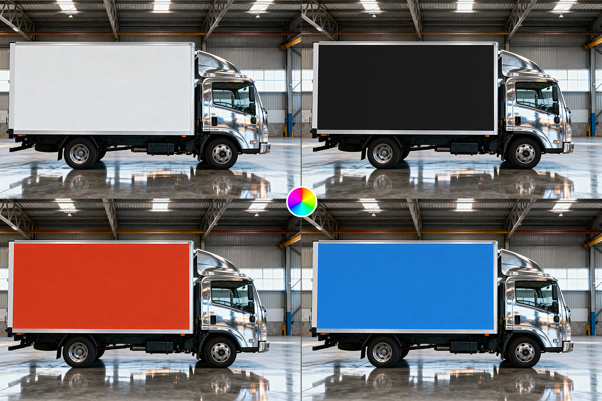 Box Truck Branding Mockup, an Advertising Mockup by RamStudio2 (Photo 5 of 15)
