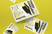 Green Grunge Graduation Invitation, an Invitation Template by graphicook (Thumbnail 3 of 3)