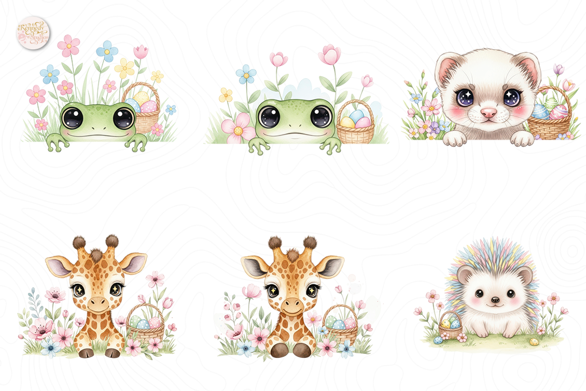 Easter Bunny Peeking Out PNG Clipart, an Animal Illustration by KennedyStudio (Photo 3 of 5)