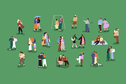 Love couples on date set, patterns, a Person Illustration by PaperTrident (Thumbnail 2 of 6)