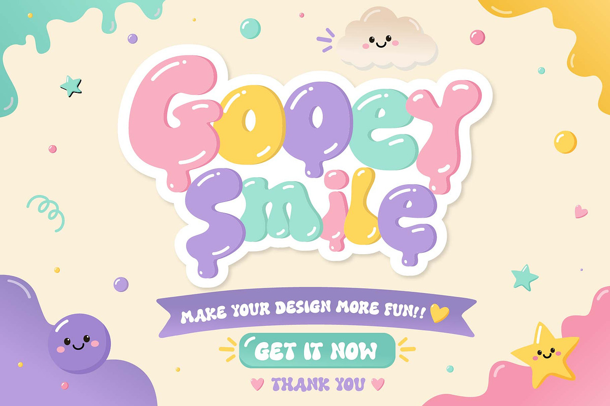 Gooey Smile Font, a Handwritten Font by KengGraphic (Photo 13 of 13)