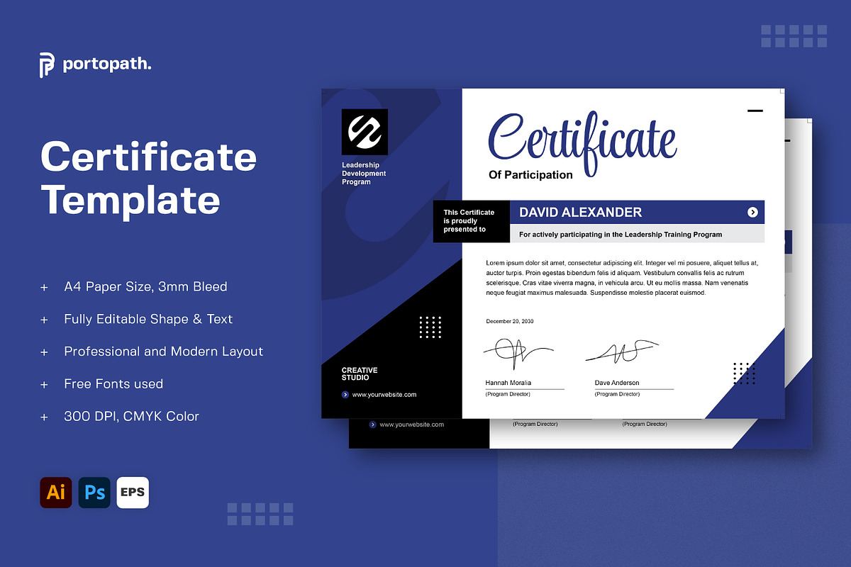 Certificate Template, a Stationery Template by Portocraft