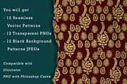 Vintage Golden Stamp Patterns, a Pattern Graphic by Design Unique (Thumbnail 5 of 12)