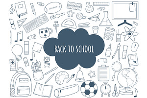 Back to school doodle sketch style, an Object Illustration by Tati_Kli