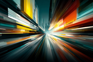 Artistic bokeh cityscape with streak, a Background Photo by MistyDay
