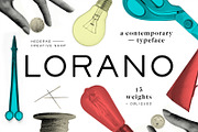 Lorano Family, a Sans Serif Font by Hederae Type Foundry (Thumbnail 1 of 9)