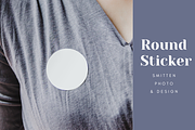 Round sticker on dress stock photo containing stock photography and styled, a Beauty & Fashion Photo by Smitten Photo & Design (Thumbnail 1 of 2)