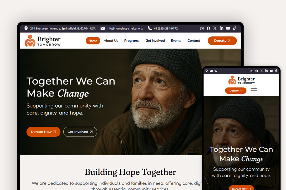 Homeless Shelter / Volunteer Website preview 4