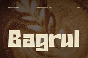 Bagrul - Paper Cut Display Font