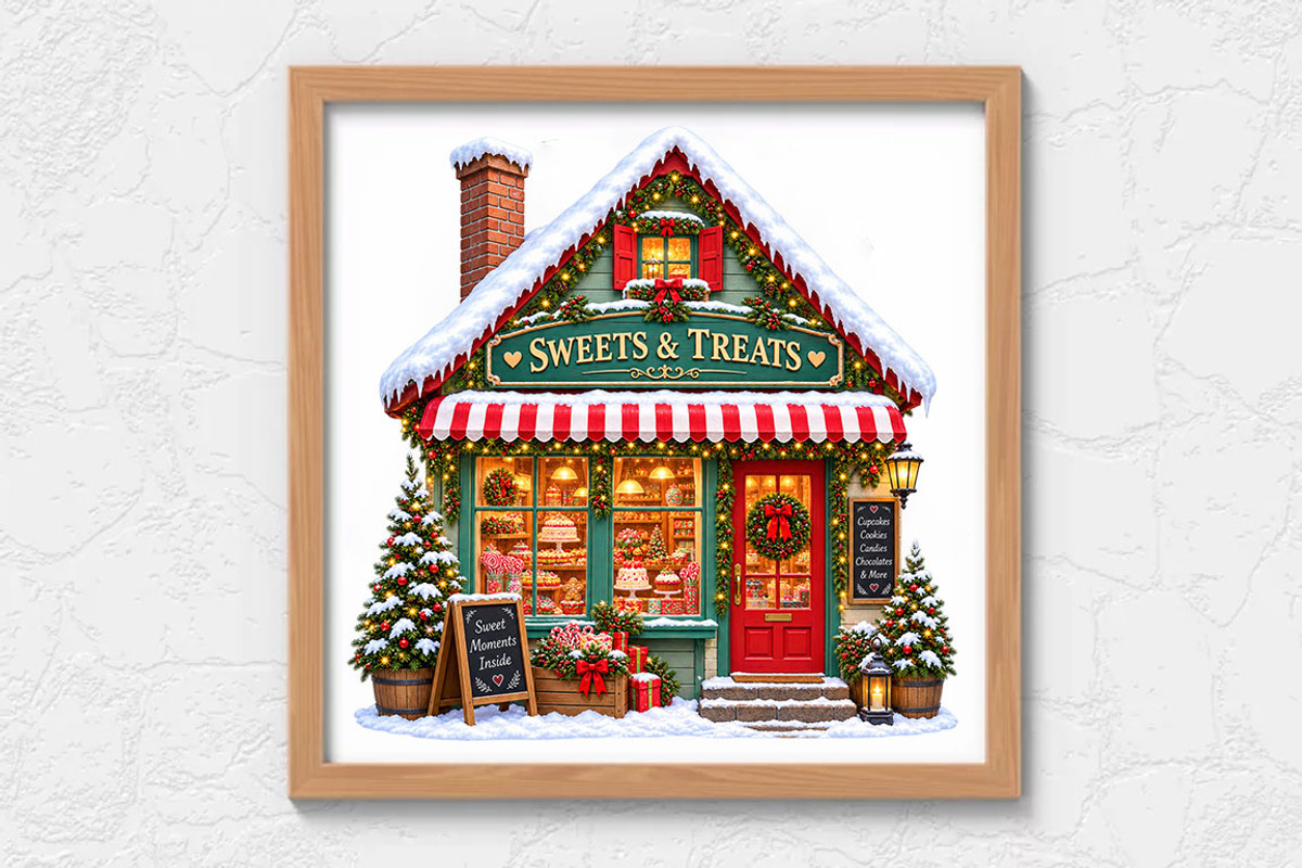 Winter Shop Buildings Clipart Bundle, an Object Graphic by FiveStarCrafting (Photo 11 of 13)