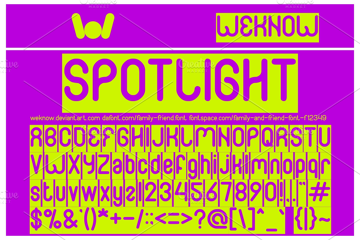 family and friend font preview 6