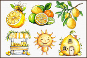 Summer Lemons Clipart, an Illustration by Sublimation Artist (Thumbnail 3 of 6)