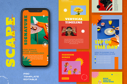 Scape Instagram Template, a Social Media Template by Creatchees.std