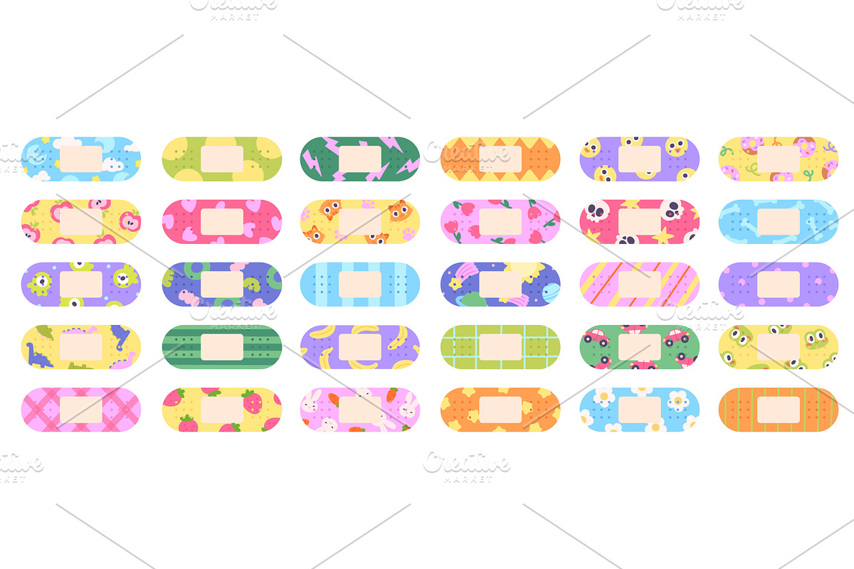 Kids medical plaster. Adhesive, an Object Illustration by LadadikArt