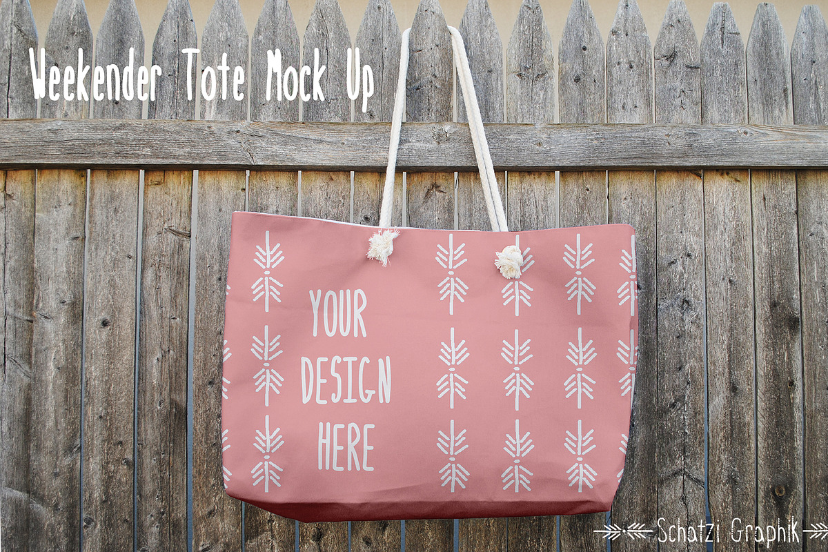 Weekend Tote Mock-Up Version 2, a Product Mockup by Schatzi Graphik (Photo 1 of 5)