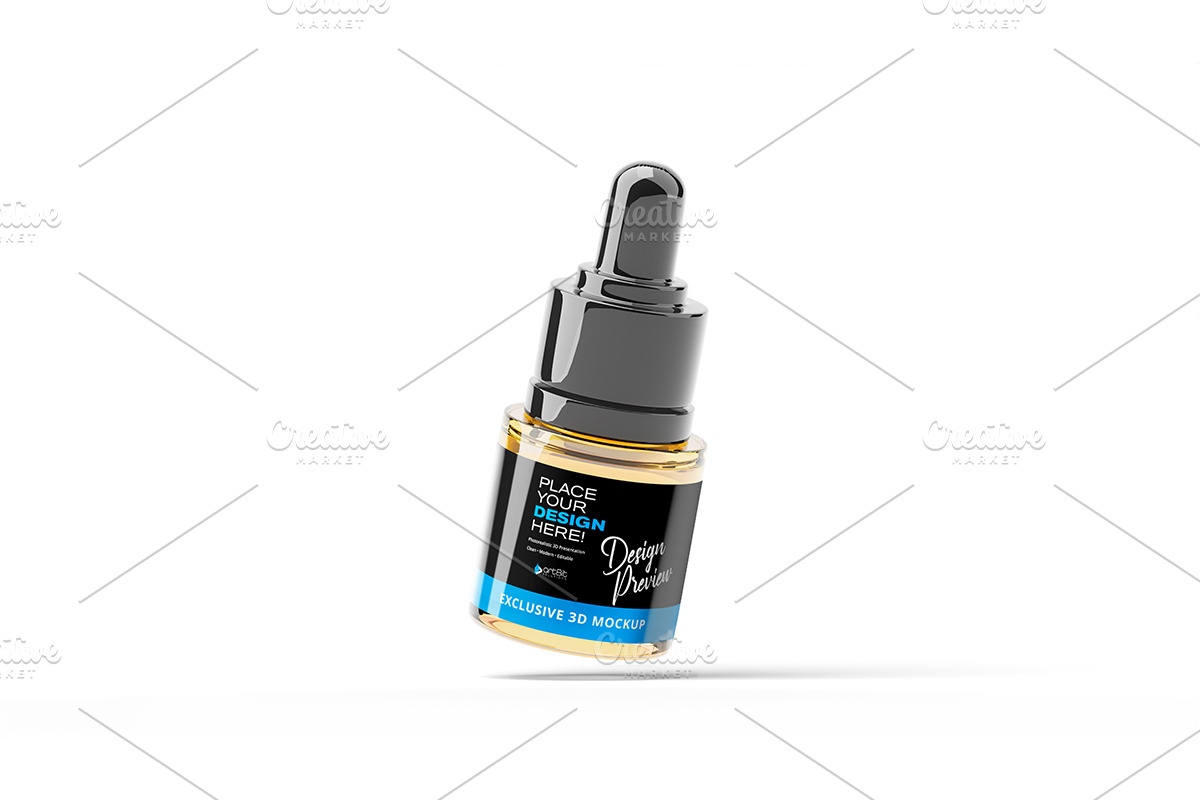 Plastic Dropper Bottle Mockup, a Packaging Mockup by artBit Design Studio (Photo 2 of 6)