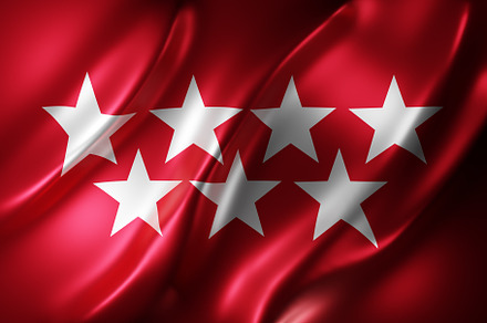 3d Madrid region flag