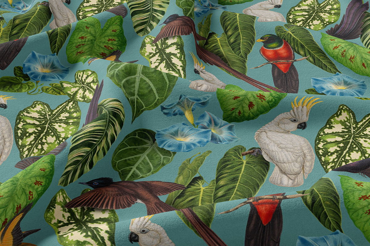 Exotic Birds - Vintage Pattern, a Pattern Graphic by Graphic Goods (Photo 4 of 9)
