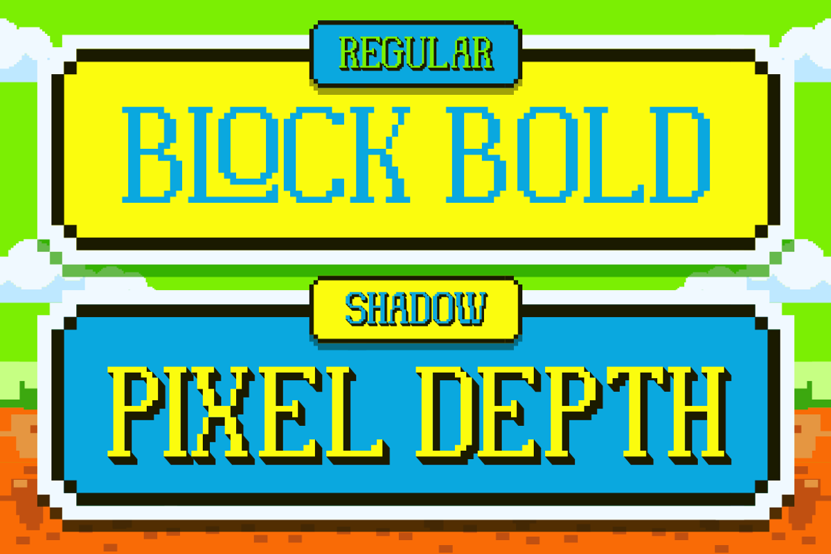 Pixerif - 8 Bit Gaming Font, a Font by Artisan Themes (Photo 4 of 12)