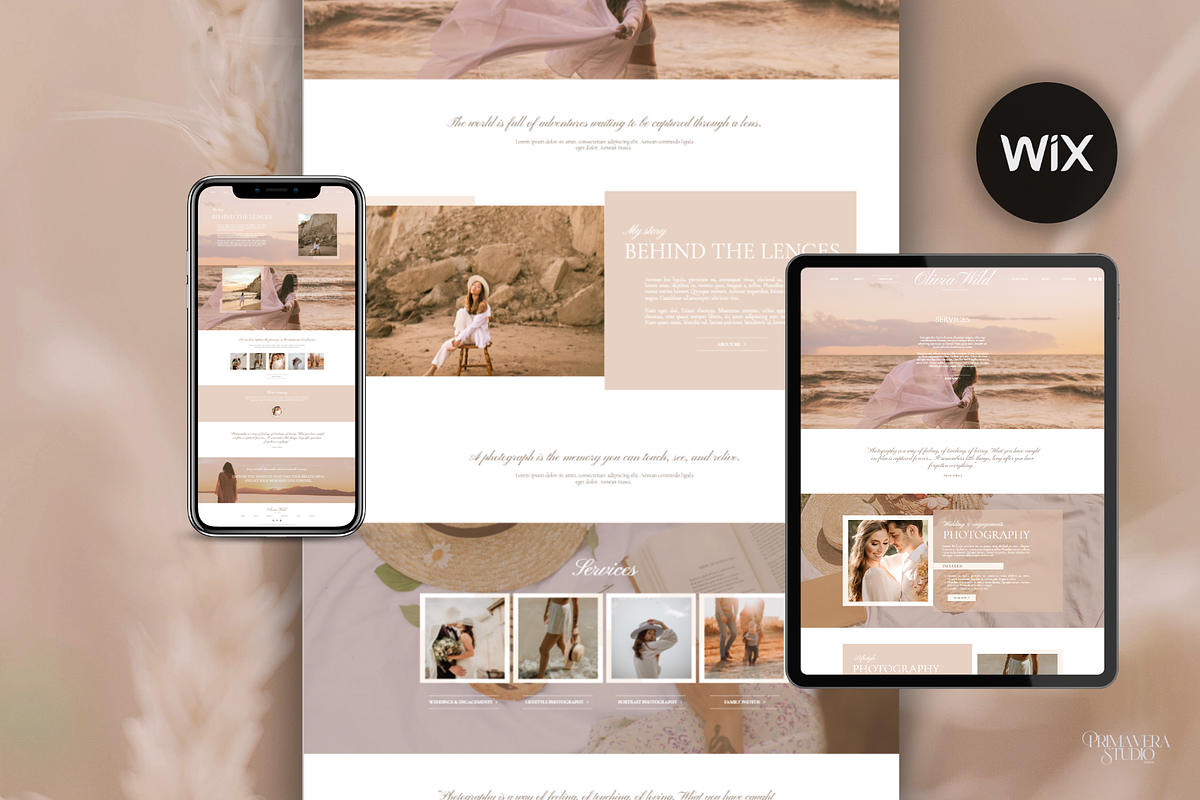 Wix Photography Website Template, a Wix Template by Primavera Studio Design (Photo 5 of 9)
