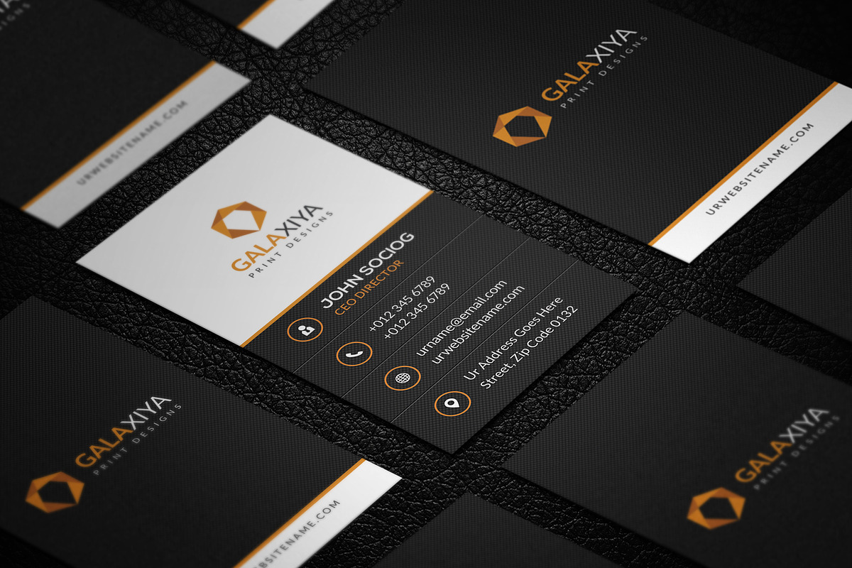 Modern Vertical Business Cards, a Business Card Template by Galaxiya (Photo 5 of 8)