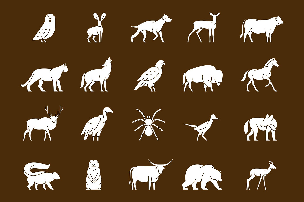 Wild West Animals Icons, a Solid Icon by Buqancreative (Photo 2 of 3)