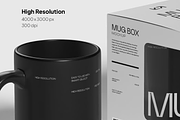 Mug and Box Packaging Mockup, a Cups & Container Mockup by graphicsauce (Thumbnail 2 of 4)