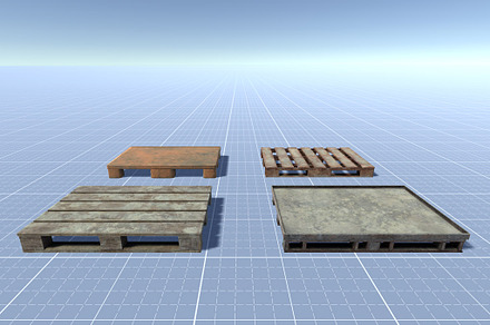Pallets Set, an Environmental 3D Model by 3DCaster