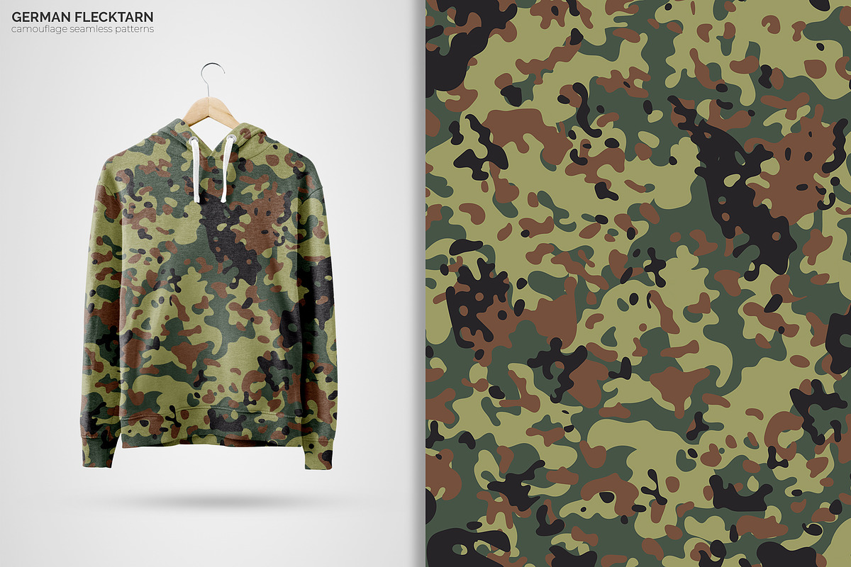German Flecktarn Camouflage Patterns, a Pattern Graphic by 3Y_Design (Photo 4 of 5)