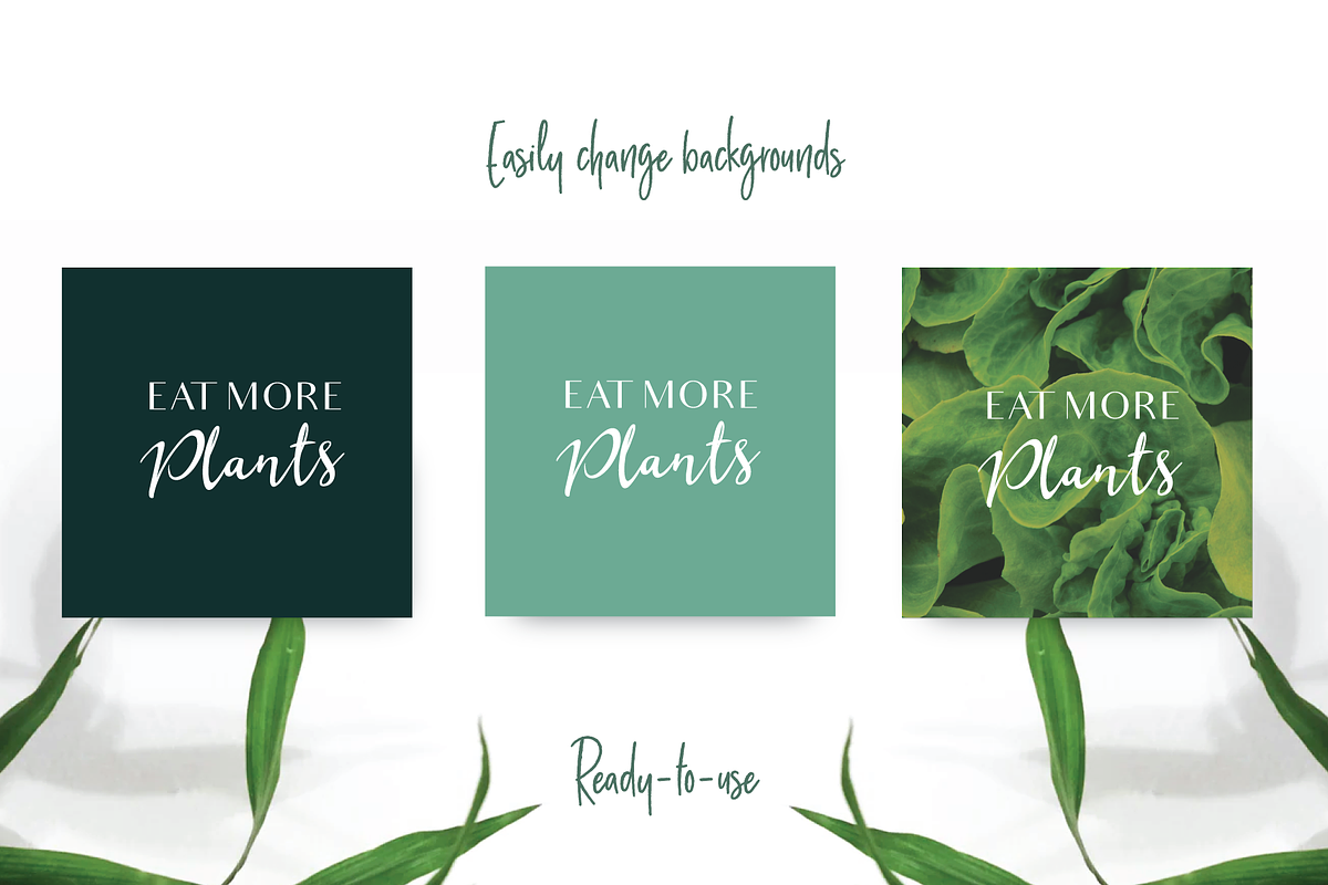 100 Vegan & Vegetarian Food Quotes, a Social Media Template by Delightful Design (Photo 3 of 5)