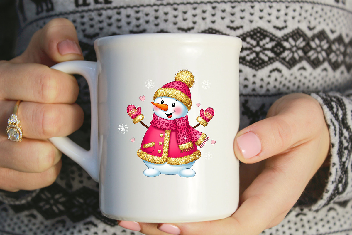 Cute Leopard Snowman Glitter Png, an Illustration by Designworld (Photo 4 of 5)