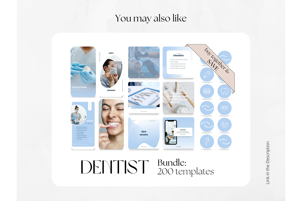 200 Dental Social Media BUNDLE, a Social Media Template by PatternLab. (Photo 10 of 10)