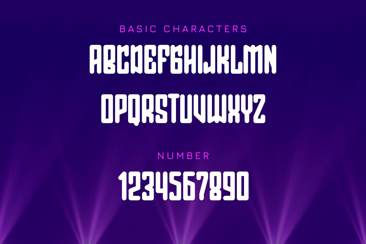 Neon Flux - Modern Futuristic Font, a Font by Gumrega Studio (Photo 5 of 7)