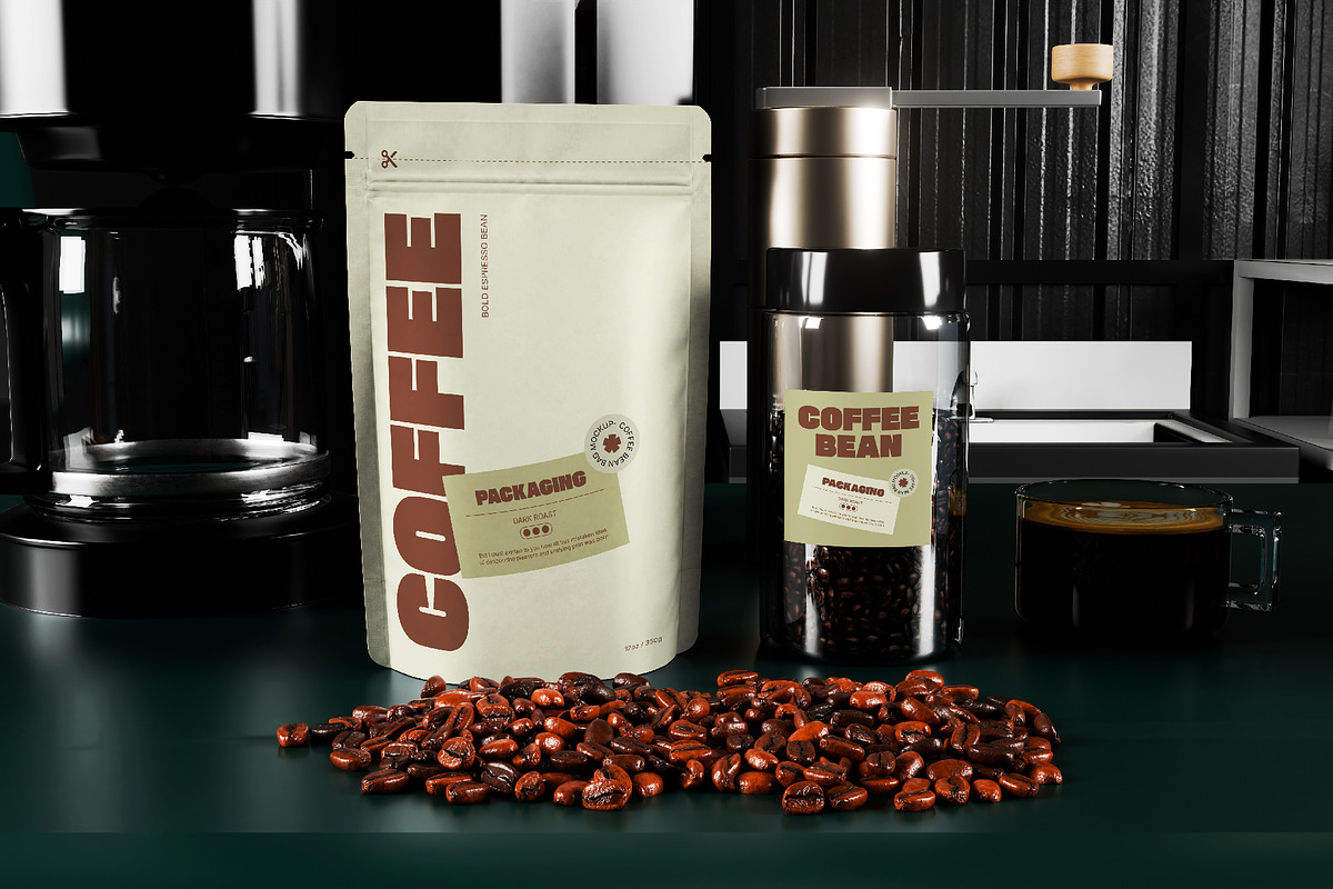 Standing Pouch Coffee Mockup, an Advertising Mockup by herutage (Photo 4 of 4)