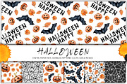 Happy halloween digital paper set, a Pattern Graphic by Artmanata (Thumbnail 1 of 12)