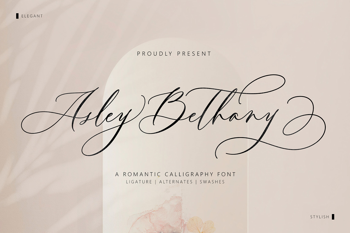 Asley Bethany, a Script Font by JamalCreativeStudio (Photo 1 of 8)